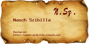 Nasch Szibilla névjegykártya
